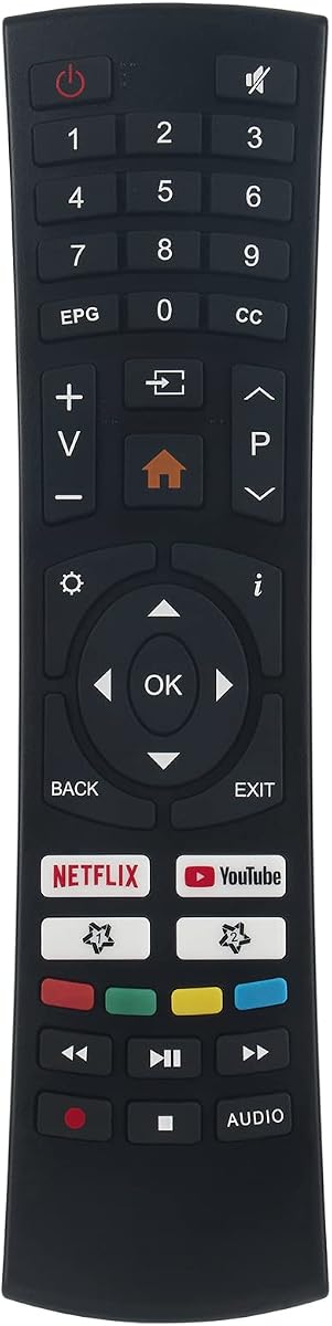 Mando a distancia de repuesto apto para SANSUI Smart LED TV ES32S1N S32P28N S40P28FN También funciona para Caixun TV EC32S2N y apto para Bolva 50MVT20