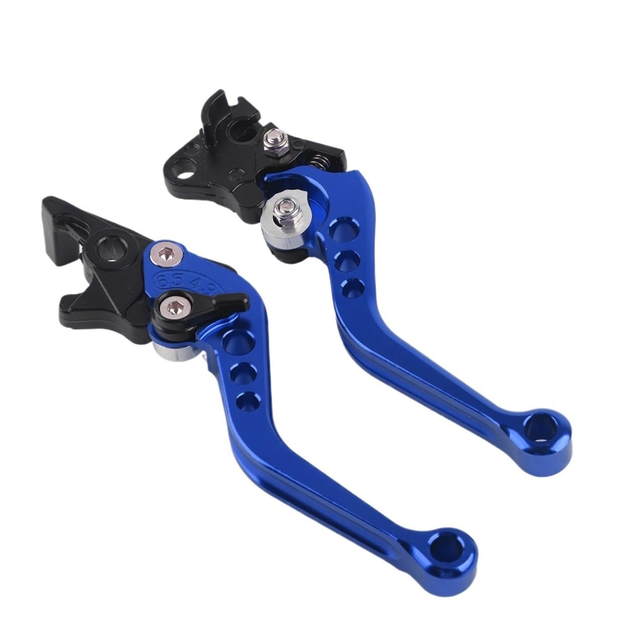 Pliqvbn Blue Clutch Brake Shafts 2Pcs Motorcycle Clutch Brake Handle Drum Lever Modified Horn Adjustable Accessories Aluminum Alloy For Gy6 For Cg125