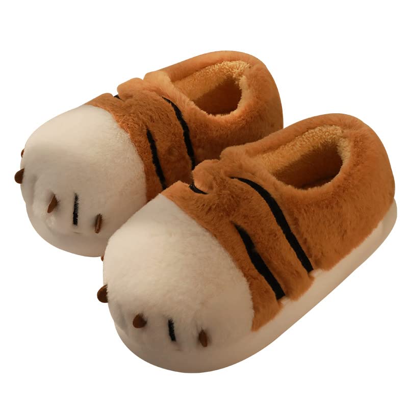 Zonto Pantofole Slifori di Cotone Bagna Femminile con Casa Calsa Scarpa di Cotone Peloso da Casa Coppia Inverno Indossano Pantofole
