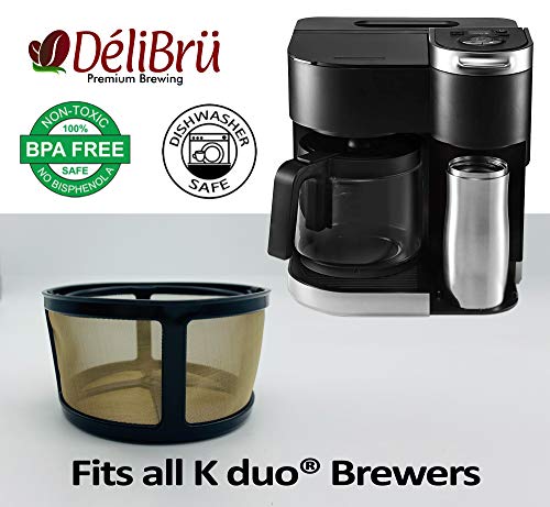 Keurig Mesh Coffee Filter Reusable – Permanent Coffee Filter Basket For Keurig K Duo Essentials And K Duo Brewers Machine By Delibru #TOP2
