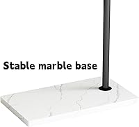 Vista 8 de Percheros de metal negro, perchero de pie con base pesada, moderno árbol de abrigo con barra transversal y 3 ganchos, percheros de entrada