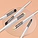 SIXPLUS 7Pcs Pearly White Eyeshadow Brush Set Professional Eye Brushes with Portable Bag