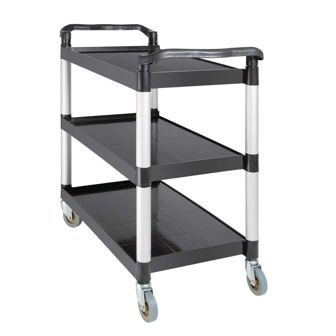 Carrito de cocina GX-032B, carro de servicio de 3 niveles con frenos, 105 x 50 x 97 cm.