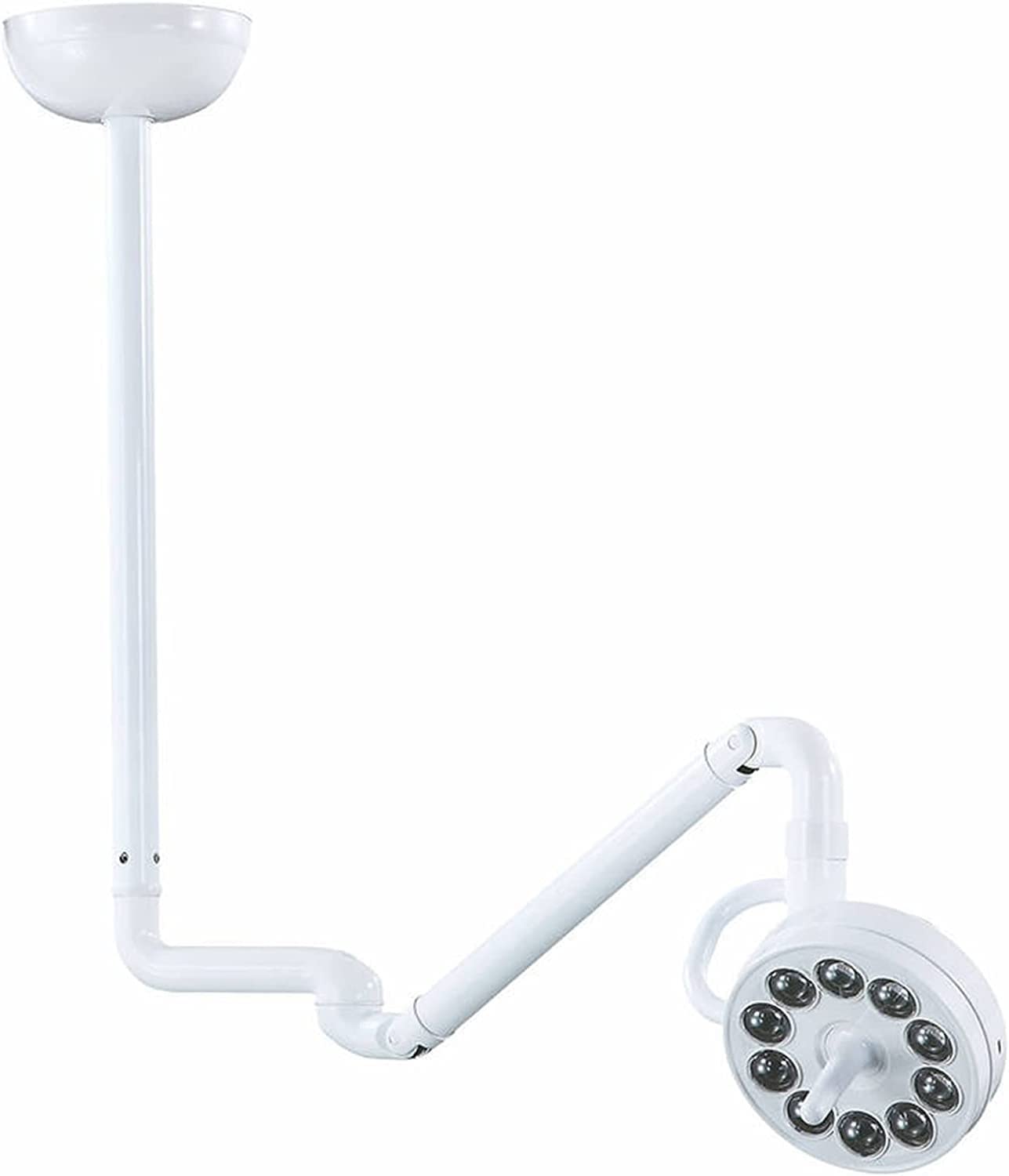 Lampada da Visita Odontoiatrica da 25W A Soffitto, Senza Ombre, A LED, con Braccio Flessibile A Collo D'Oca E Braccio Operatorio, Ideale per Cliniche E Laboratori Od