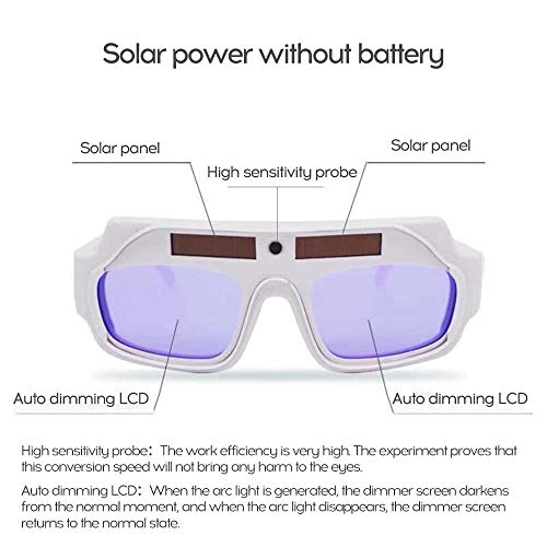 KKmoon Óculos de proteção de luz forte e ultravioleta para soldadores elétricos com luz variável aut