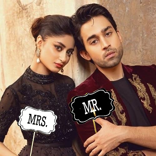 Image of WANNA PARTY Bride to Be Props 30 PCs /Wedding Photobooth Props /Team Bride Photo Props /Team Groom Photo Props for Wedding Celebration