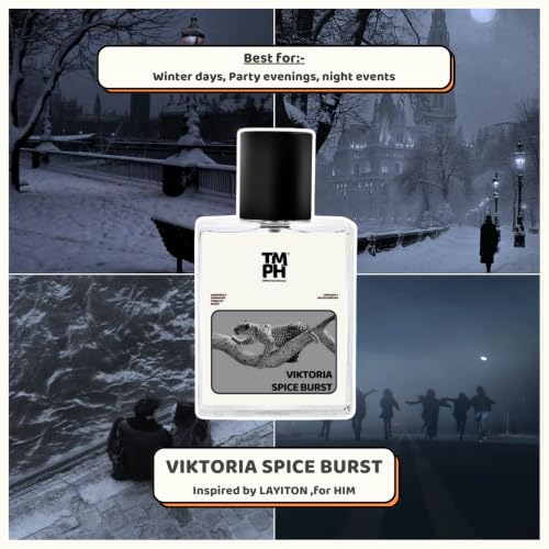 Image of TMPerfumehouseViktoria spice burst EDP for Men | Spicy, Woody & Long Lasting Perfume Spray | Warmspicy, Cinnamon & Sweet Fragrance | Luxury Gift for Him | TMPH | 50ml