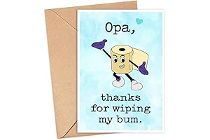 Opa - Thanks For Wiping My Bum - Funny Father's Day Card
