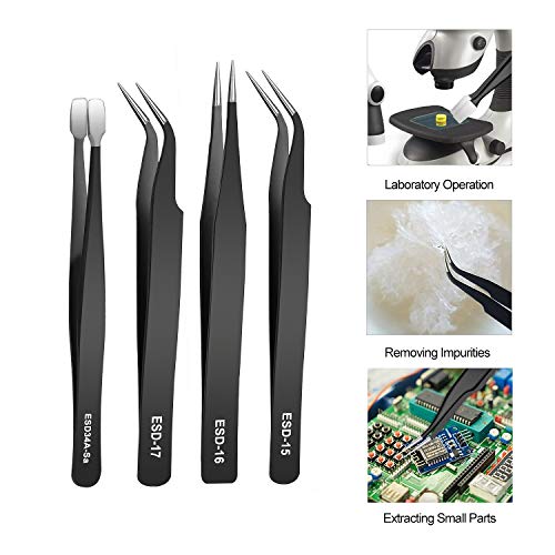 MOKIU 10 pinzette di precisione come set pinzette