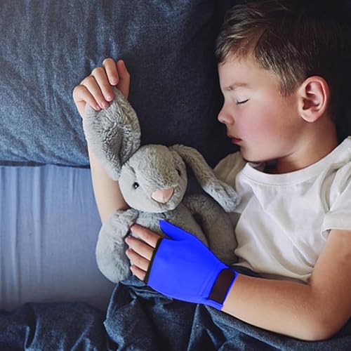 Image of 4pcs Thumb Sucking Guard Gloves Kids Anti Thumb Sucking Glove Chewy Compression Thumb Sucking Stop Nail Biting Finger Biting Glove for Kids Thumb Guard for Ages 5-12