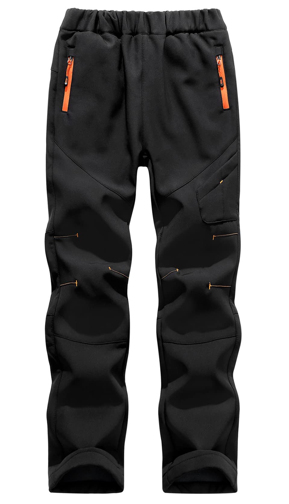 Pantalon Softshell Garçon Fille Pantalon de Ski Imperméable pour Enfant Pantalon Randonnée Thermique Coupe-Vent 6-16 Ans
