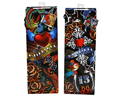 Axiom Wine Bottle Gift Bags for Men and Women - Fancy Tattoo Patterns
