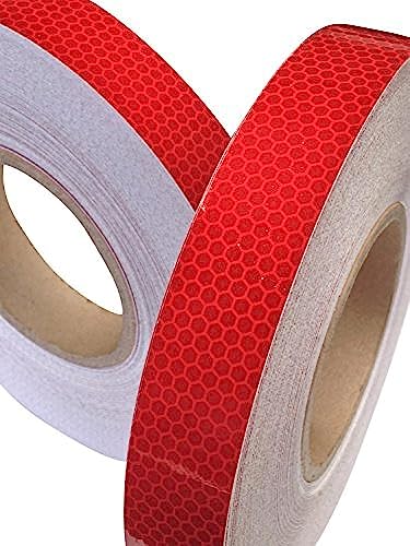 24 Pezzi Adesivi Riflettenti Rossi Per Auto – Nastro Decorativo Impermeabile, 3 Forme Diverse – Alta Visibilità Notturna - 3