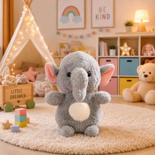 Image of SCOOBA Cute Lucky Crown Elephant 25cm Height (Lucky Crown Elephant)