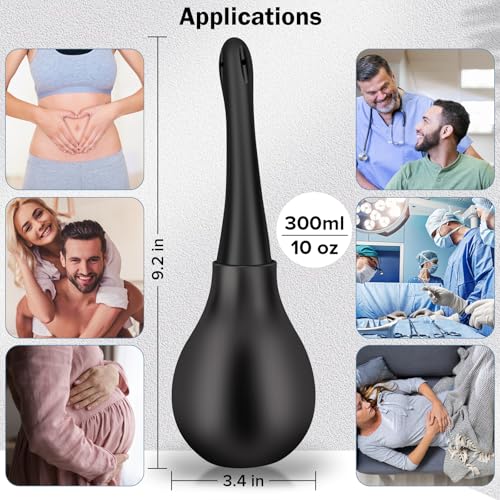 Image of Enema Bulb Anti Backflow Anal Douche Kit with Lube for Men&Women
