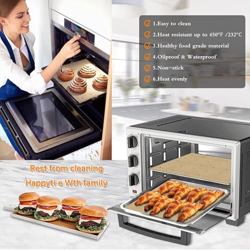 11" X 9" Pre-Cut Parchment Sheets, 100pcs Non-Stick Silicone Coated Greaseproof Waterproof Parchment Paper for Baking, High Temperature Resistance Parchment Paper for Air Fryer Oven Steamer Tray (A) - image 5