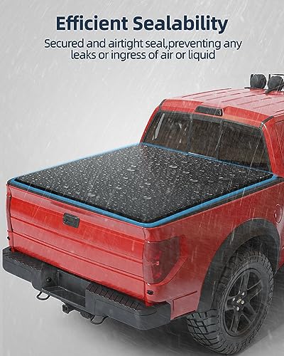 KYBOLT Soft Quad Fold Truck Bed Tonneau Cover for 2009-2014 Ford F150(Excl.Raptor Series),Four Folding Bed Cover Compatible with 2009 2010 2011 2012 2013 2014 Ford F-150,6.5ft Bed,Fleetside - Thumbnail 7