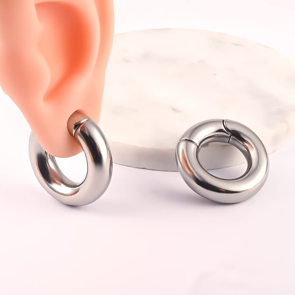 Vankula Pesi per Lobi Peso Dilatatori lobo orecchie ear weight Cerchio in Acciaio inossidabile piercing espansori Gioielli Uomo Donna 4mm 5mm 6mm 8mm