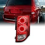 AKKON - Fits 2011-2020 Dodge Grand Caravan Premium LED Chrome Red Clear Tail Brake Lights w/Turn Signal Passenger Right Side