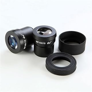 XuuSHA Acessórios de microscópio digital portátil, 1 par de óculos de amplo campo 15X para microscópio de zoom estéreo 30 mm acessórios de microscópio trinocular