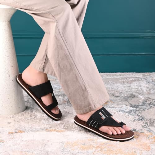 Image of Doctor Walk Men's Ortho Comfort Toe-Ring Slippers | Lightweight Non-Slip Cushioned Daily Wear Casual Sandals & Chappal for Men Extra Soft