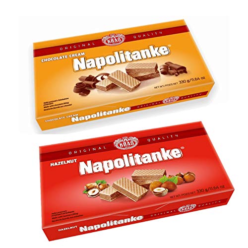 KRAS Napolitanke Wafers 2 pack x 330g/11.6oz (hazelnut & chocolate cream). KRAS Napolitanke Wafers 2 pack x 330g/11.6oz (hazelnut & chocolate cream).