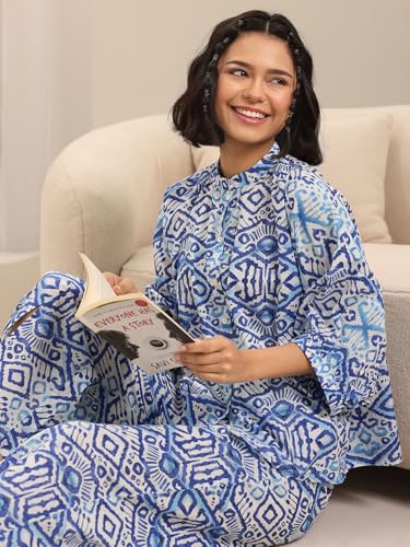 Image of Libas Printed Cotton Night Suit