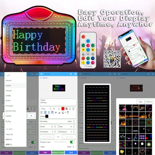 LED Screen Letter Bottle Presenter, VIP Bottle Service Sign, APP Programmable Acrylic Handheld Light Box with RGB Color Change & Scrolling Message for Nightclub Bar Party Birthday (App Programmable)