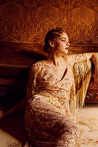 BABEYOND Shawl Wrap for Women - Evening Cape for Prom Party Sequin Beaded Shawl4