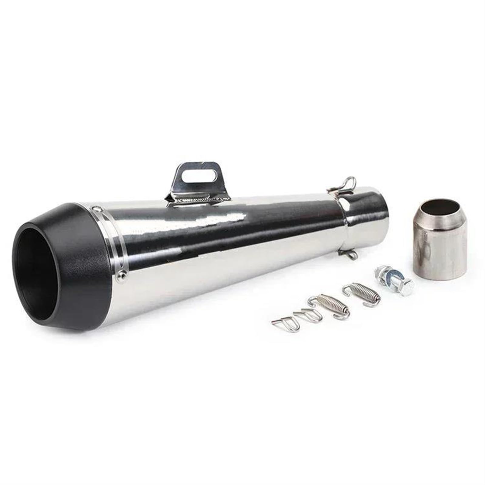 Silenciador De Tubo De Escape para Motocicleta De 51mm, Accesorios Duraderos para Scooter Dirt Bike De para 300cc, 600cc Y 1000cc(Type B)
