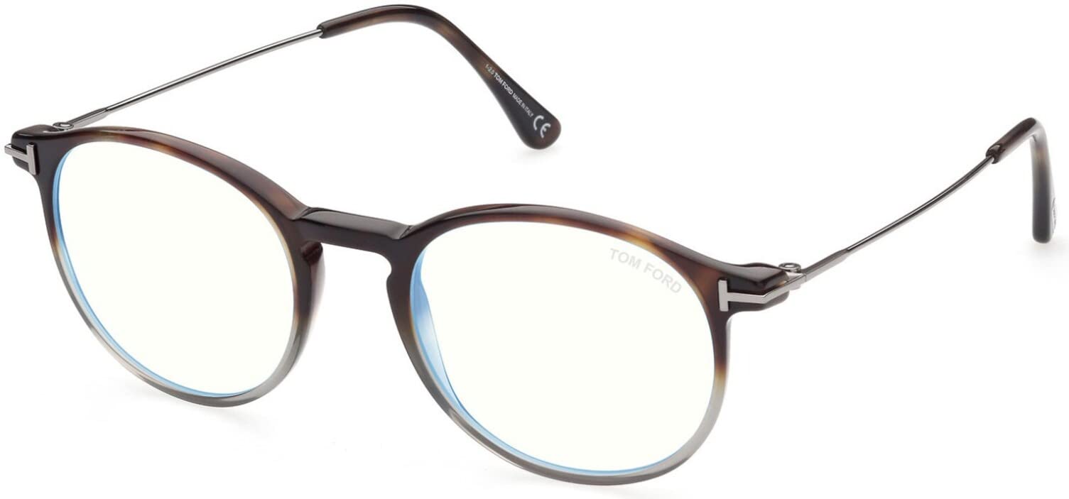 Tom FordEyeglasses Tom Ford FT 5759 -B 056 Shiny Grey Havana To Grey, Dark Ruthenium,"t