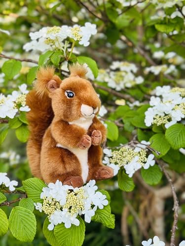 Teddy Hermann 90818 Eichhörnchen 17 cm, Kuscheltier mit idealem Recyclinganteil (Füllmaterial)