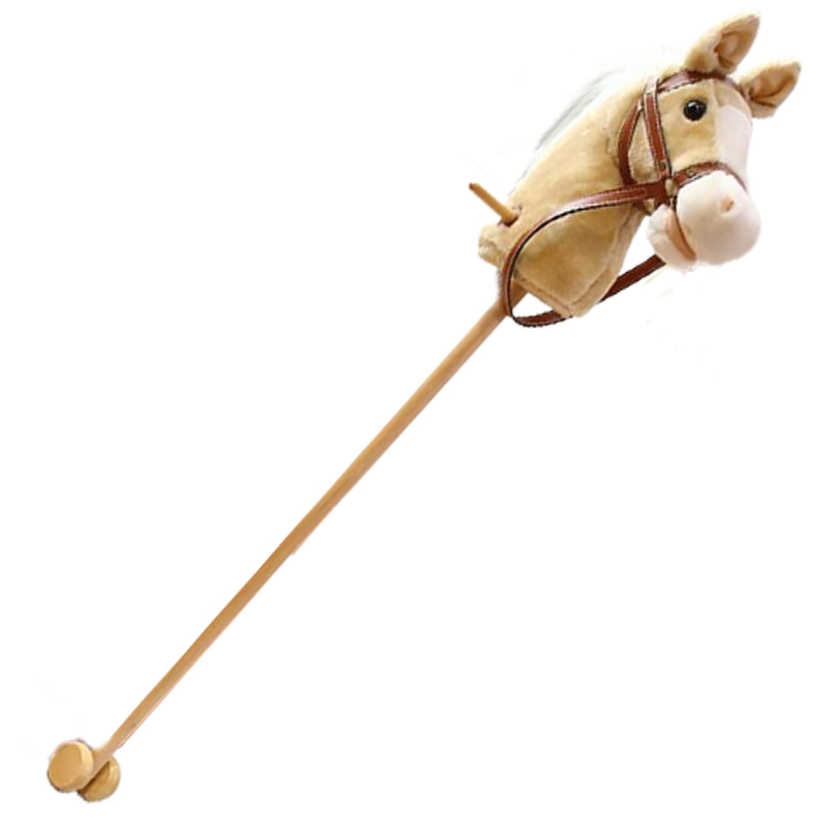 Caballo de palo con efectos de sonido realistas, juguete de peluche para montar en caballo, 39 de alto, pasatiempo de Halloween con ruedas y poste de madera, mango antideslizante, juguete para mon.