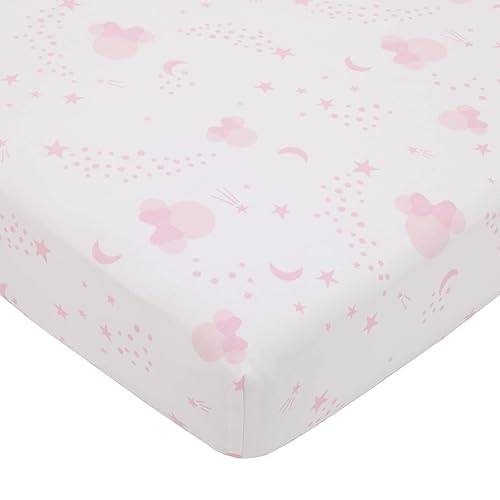 Miniatura 3 de Juego de ropa de cama para cuna de 3 piezas de Disney Minnie Mouse Twinkle Twinkle Minnie Rosa, blanco y dorado metálico de 3 piezas