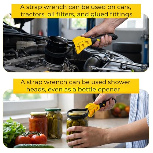 Homentry 2-Pack Heavy-Duty Strap Wrench