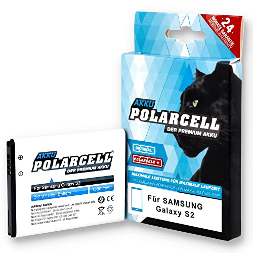 PolarCell - Batterie Lithium-ION 1800 mAh pour Samsung EB-F1A2GBU Galaxy SII S2 i9100 i9103