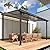 AECOJOY Wall Gazebo12’ x 10’, Hard Top Gazebos Pergola on Clearance, Outdoor Patio Lean to Gazebo Canopy Awnings for Deck, Porch, Backyard and More