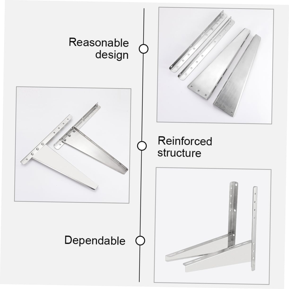 Soporte de Montaje en Pared de Acero Inoxidable para Aire Acondicionado