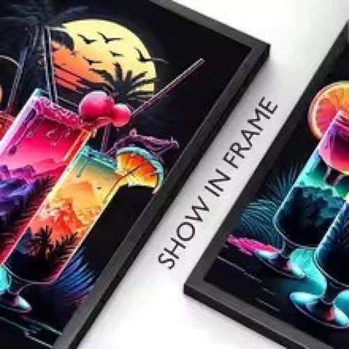 Peinture sur toile cocktail hawaïen haute définition pour décoration artistique