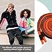 BOROLA 1Pcs 51 Inch Fashionable Durable Cotton Drawstring, Premium Hoodie, Sports Pants, Shorts Universal Drawstring Replacement (Orange Black Rope, Round Head)