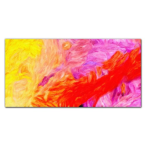 Photo sur verre 100x50cm pour illuminer un couloir sombre avec une abstraction pastel