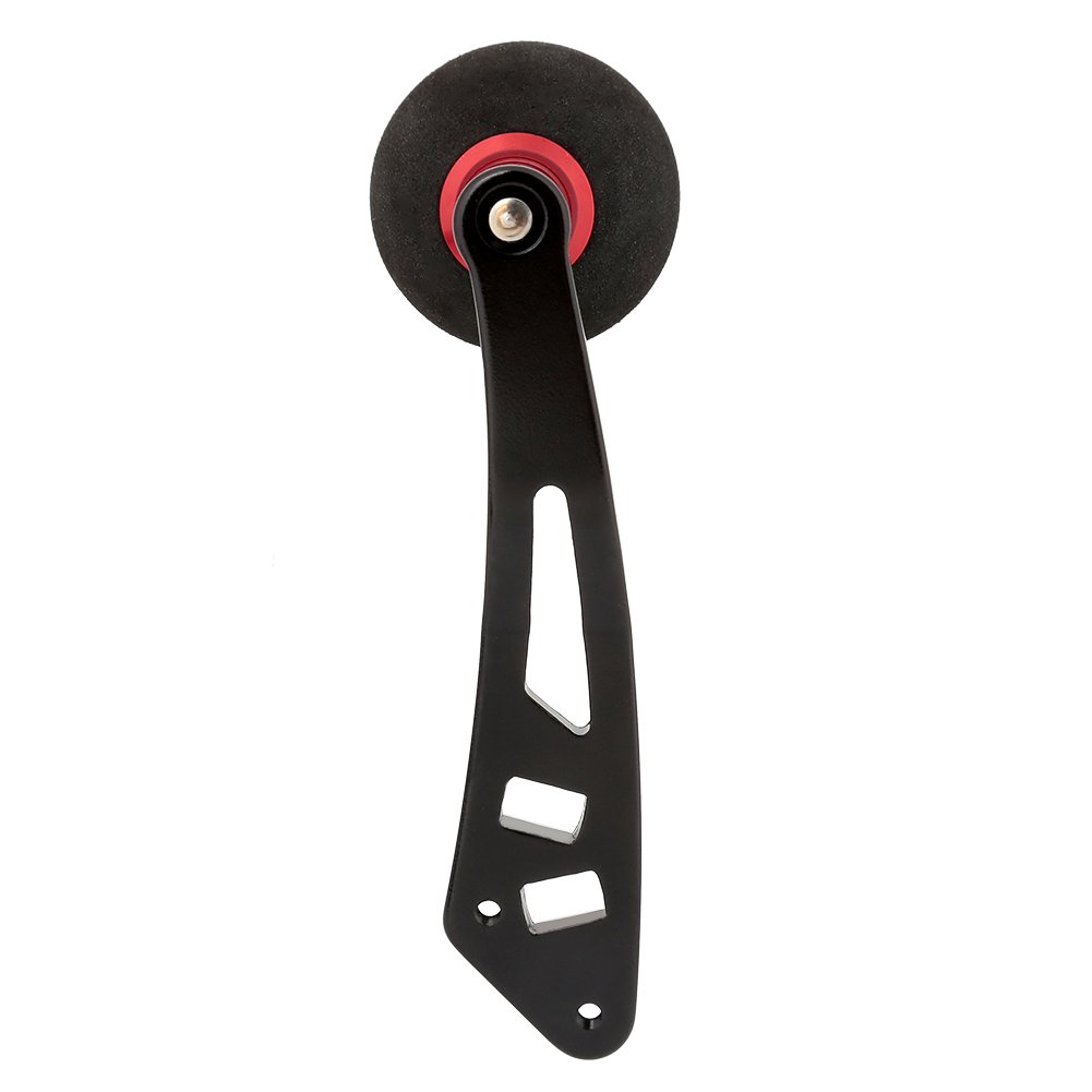 Poignée de Moulinet de pêche pour Bouton EVA de Moulinet à Profil Bas avec pièces de Rechange de raccords (Noir Rouge)