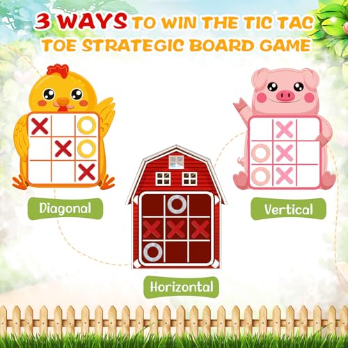 Blosssound 12 Pack Farm Party Favors Tic Tac Toe miniatura 4