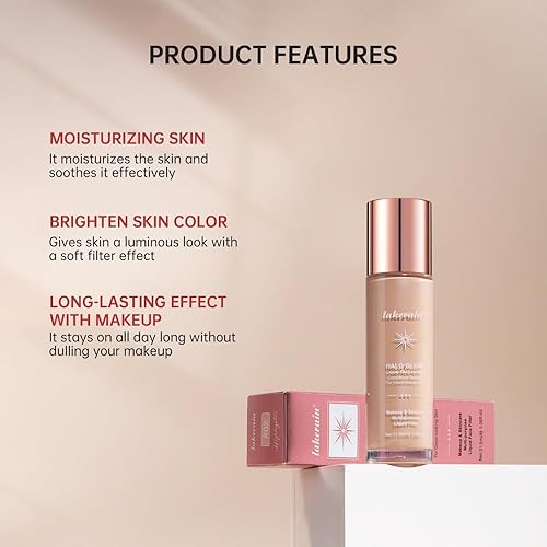 Miniatura 9 de Filtro líquido Halo Glow  Maquillaje resaltador líquido Body Glow Shimmer para la cara  Acabado brillante natural, iluminador facial ligero