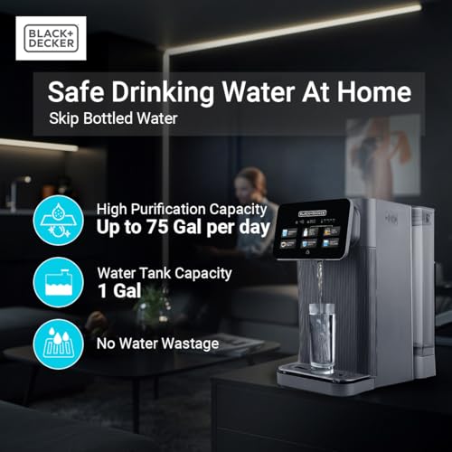 Image of BLACK+DECKER Countertop RO+UV Water Filter | Hot and Ambient Water | 5-Stage Filtration | IAPMO R&T Tested, Platinum Seal & NSF /ANSI 58 Certified | No Installation Required | Portable Water Filter