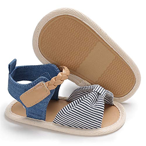 Image of Baby Girl Sandals Summer Crib Shoes Bowknot Soft Sole Infant Girls Princess Dress First Walker Shoes