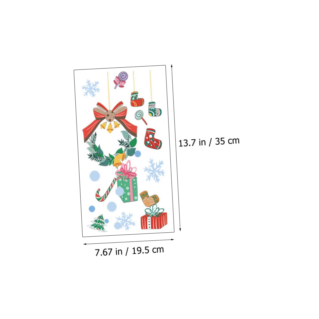 Zerodeko Lot De 5 Autocollants Statiques De Noël En Pvc Motif Dessin Animé Pour Fenêtre Décoration De Noël 6 Feuilles X 5