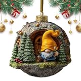 Ornamenti Gnomi - Pendenti In Acrilico 2D,Gnomi Pendenti Natalizi | Per Inverno Giardinaggio Festività Compleanni Uffici Casa Camera Dormitorio Vacanze