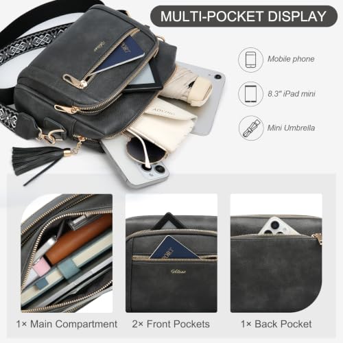 Image of Vegan Leather Crossbody Bags for Women Anti theft Purses and Handbag