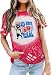 4th of July Shirt Women Red White and Blue Shirts Funny 250 Anniversary USA Raccoon T-Shirt America Patriotic Tee Tops